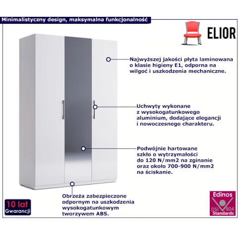 Biała nowoczesna szafa Vestirox 12X