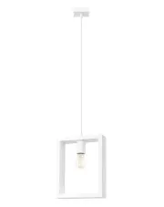Biała skandynawska lampa wisząca geometryczna - A646-Ivez w sklepie Edinos.pl