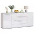 Duża biała komoda z szufladami 190 cm Wilhelm 18X