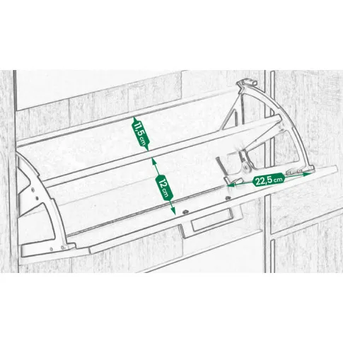 Uchylna półka w szafce na buty Weljor 4X