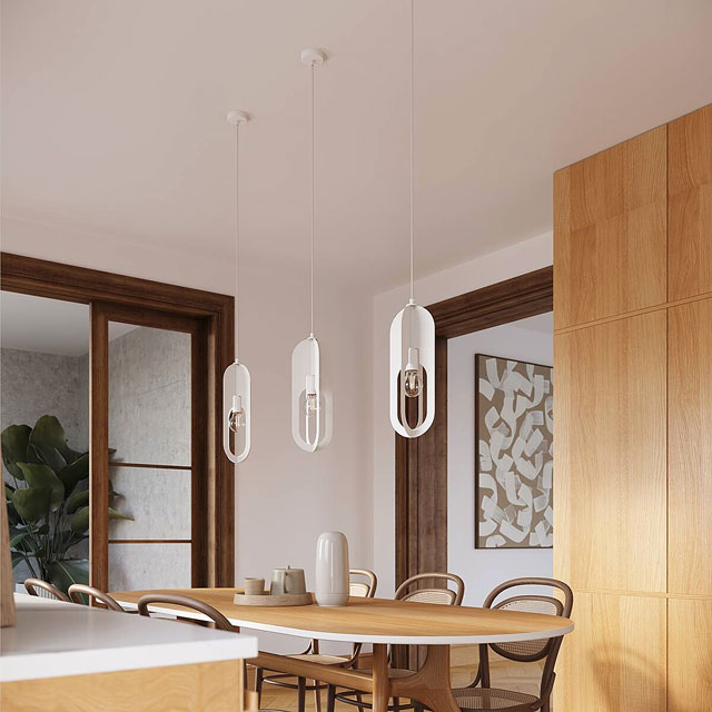 Industrialna lampa wisząca nad wyspę A651-Volas