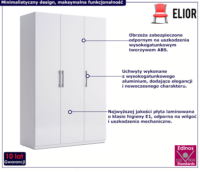 Biała szafa uchylna Wilhelm 20X