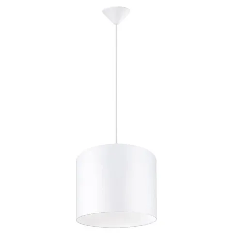 Biała lampa z okrągłym abażurem A653-Igla
