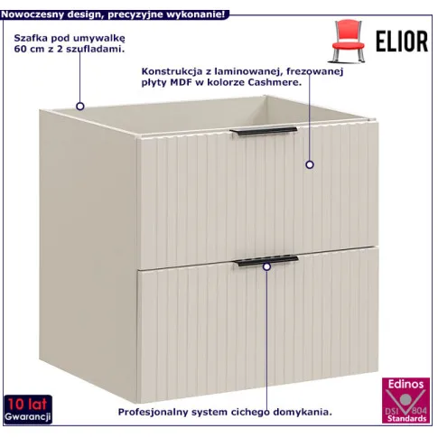 ścienna szafka umywalkowa 60cm Iconic 3X