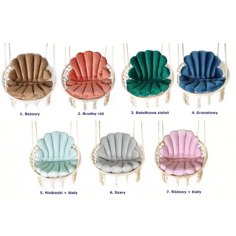 Szczegółowe zdjęcie nr 6 produktu Szary skandynawski fotel wiszący na taras - Limmi