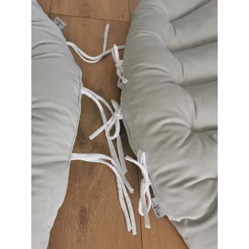 Szczegółowe zdjęcie nr 5 produktu Szary skandynawski fotel wiszący na taras - Limmi