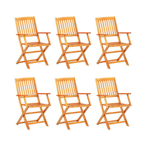 Sześć jednakowych krzeseł z drewnianego zestawu Aubrey