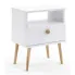 Zdjęcie produktu Biała szafka nocna w stylu skandynawskim - Geza 4X.