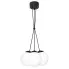 Potrójna lampa wisząca czarna - K555-Olseo