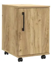 Biurowy kontener z 2 półkami pod biurko dąb craft - Hiflok w sklepie Edinos.pl