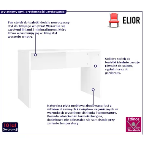 Caviro biały stołek z połyskiem