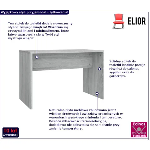 Caviro stołek w kolorze szarego dębu