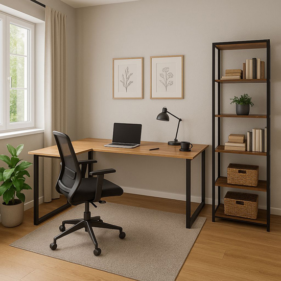 Industrialne biurko narożne uniwersalne Verdot