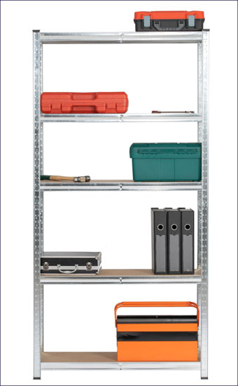 Metalowy srebrny regał Filove 5X