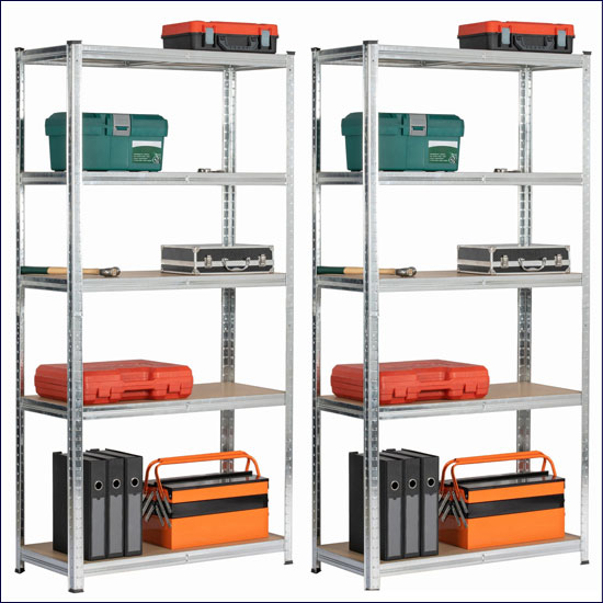 Metalowe srebrne regały Filove 6X