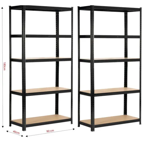 Wymiary czarnych regałów Logido 7X