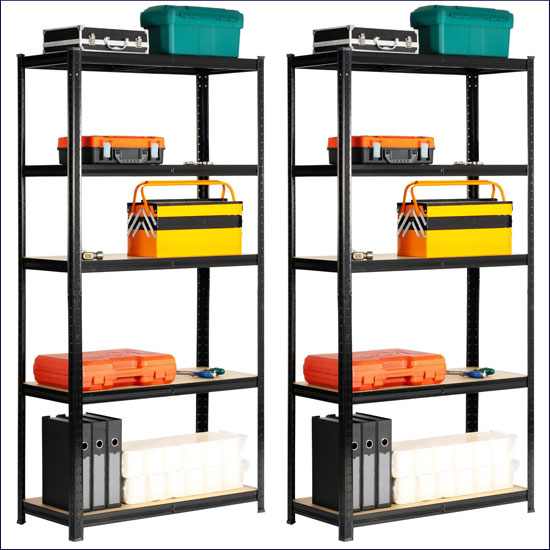 Metalowe czarne regały Filove 7X