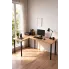 Duże narożne biurko loft regulowane Salvada
