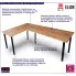Industrialne biurko loft regulowane Kogito 120x180x60