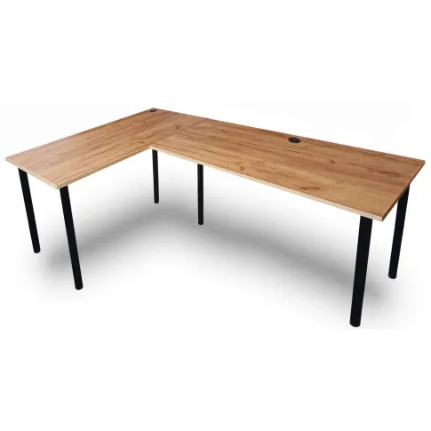 Minimalistyczne loftowe biurko narożne z regulacją nóg Kogito 120x180x60