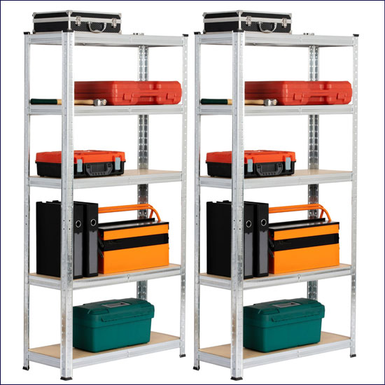 Metalowe srebrne regały Filove 9X