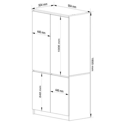 Wymiary szafy Vefrox