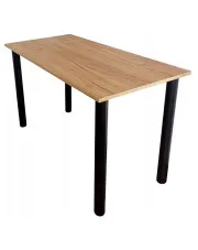 Minimalistyczny stół z wkręcanymi nogami 120x60 dąb craft złoty - Iwez w sklepie Edinos.pl
