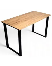 Industrialny stół na metalowych nogach 120x60 dąb craft złoty - Ivum w sklepie Edinos.pl