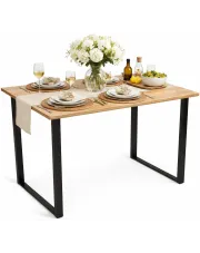 Industrialny stół na metalowych nogach 120x60 dąb craft złoty - Elsi w sklepie Edinos.pl