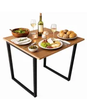 Mały kwadratowy stół kuchenny 65x65 dąb craft złoty - Elsi w sklepie Edinos.pl