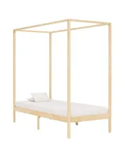 Łóżko w kolorze naturalnego drewna sosnowego 90x200cm - Calma w sklepie Edinos.pl