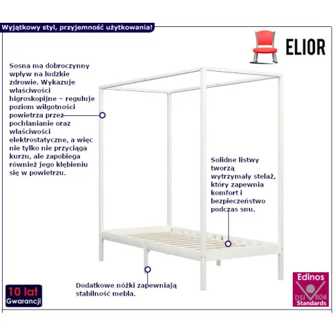 Calma białe łóżko