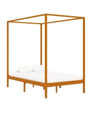 Miodowo brązowe minimalistyczne łóżko 120x200cm - Calma w sklepie Edinos.pl