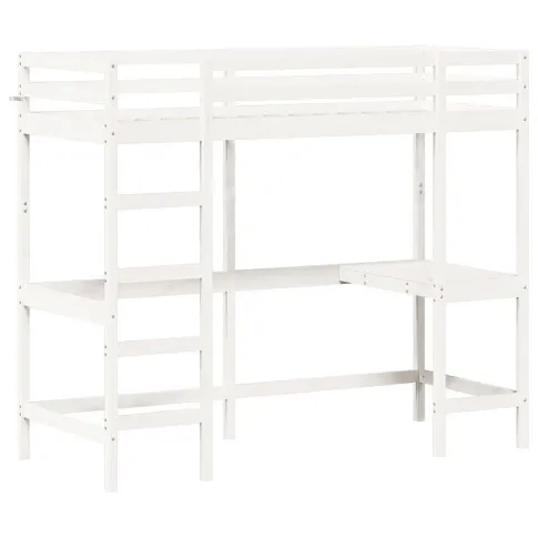 Białe łóżko z biurkiem Interis 5X