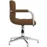 Brązowe chromowane krzesło do biurka z podłokietnikami Aragio
