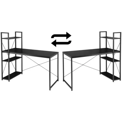Lewostronne lub prawostronne biurko metalowe z regałem Tiguan