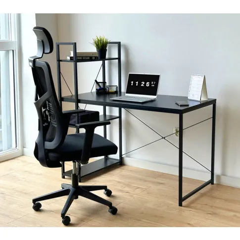 Wizualizacja czarnego biurka metalowego Tiguan