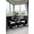 Czarny 3 częściowy zestaw mebli ogrodowych bistro Aser(1)