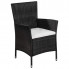 Czarne nowoczesne krzesło rattanowe Renne