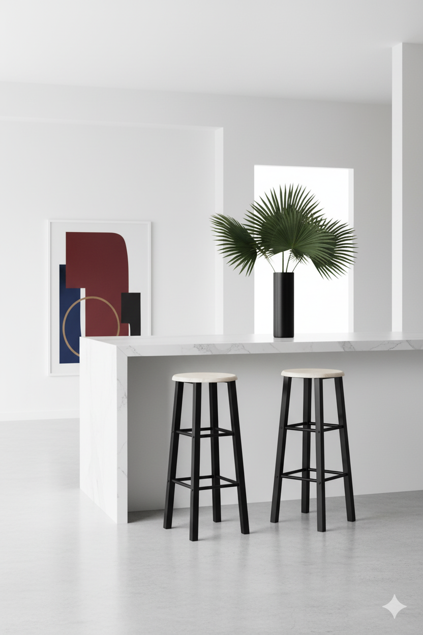 Aranżacja kuchni z hokerem parys