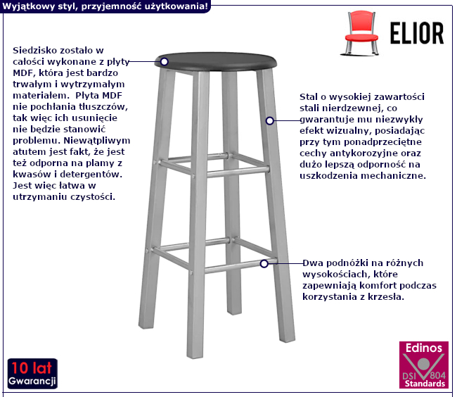 Metalowe hokery Parys