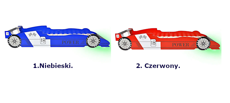 Różne wersje kolorystyczne łóżka Dina 90x200