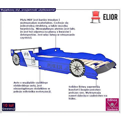 Orfeo niebieskie łóżko