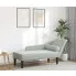 Salon z wykorzystaniem jasnoszarej leżanki Luziana