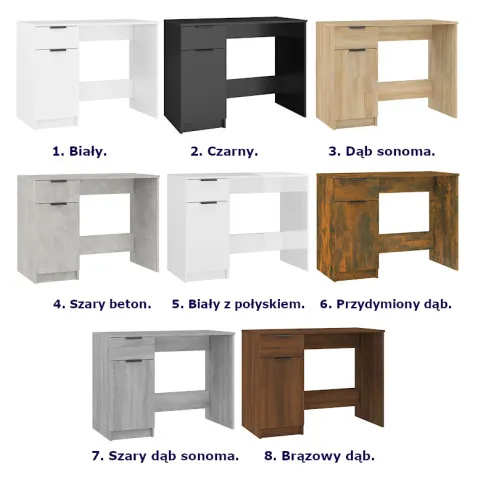 Kolory minimalistycznego biurka