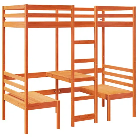 Brązowe łóżko piętrowe Devrix 6X