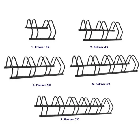 Szczegółowe zdjęcie nr 5 produktu Miejski czarny stojak na 4 rowery - Beline 5X