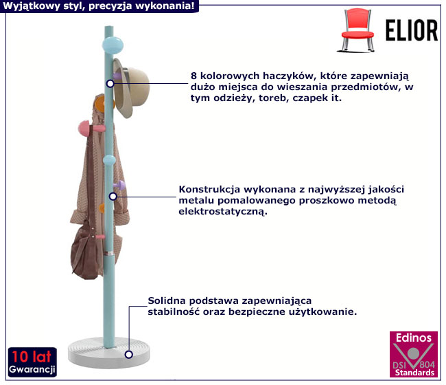 Niebieski wieszak Larion