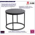Czarny stolik do salonu na metalowej podstawie Evin 3X