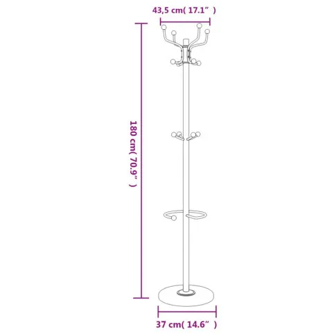 Wymiary wieszaka Soflos 3X